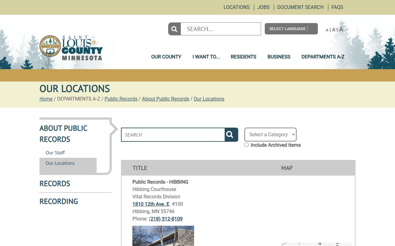 St. Louis County court records public records locations