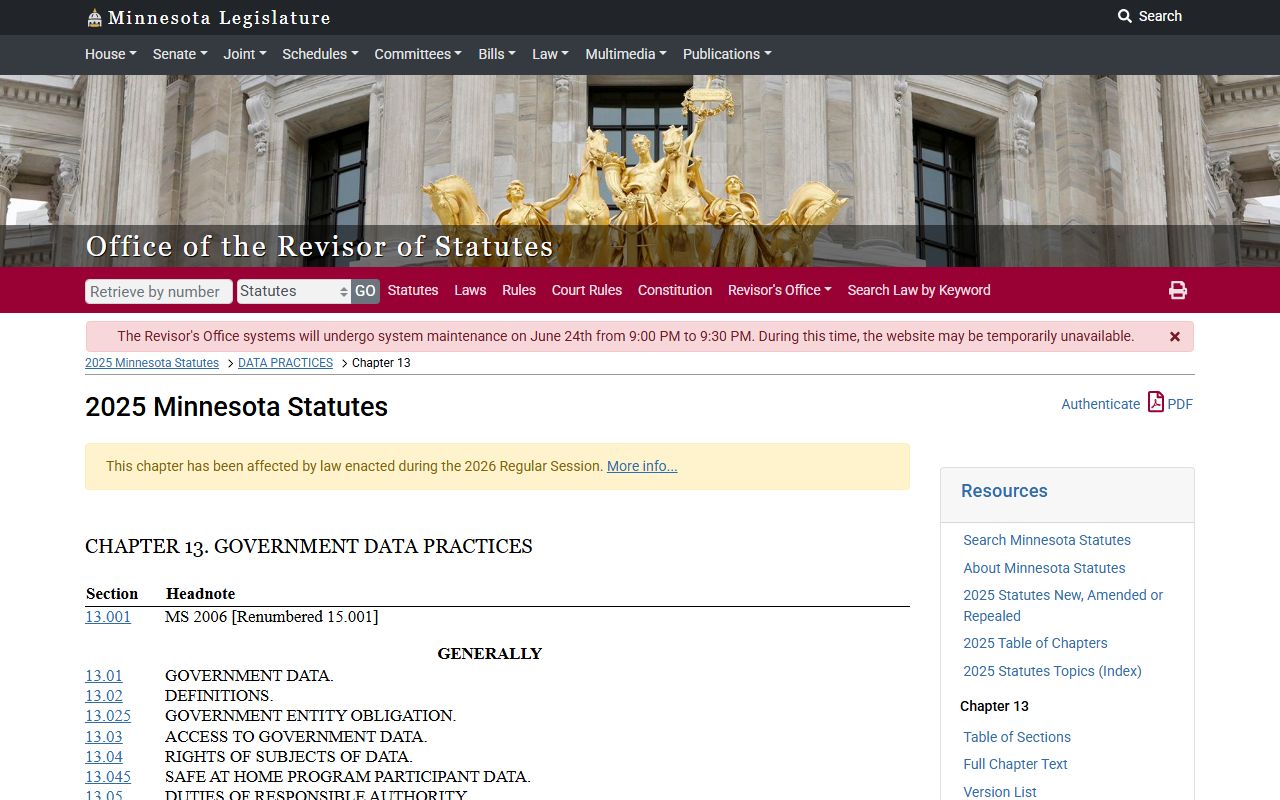 Minnesota Government Data Practices Act context for court record access and copy requests
