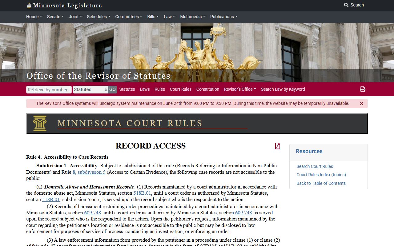 Public-access rule guidance with limits for St. Louis County court records