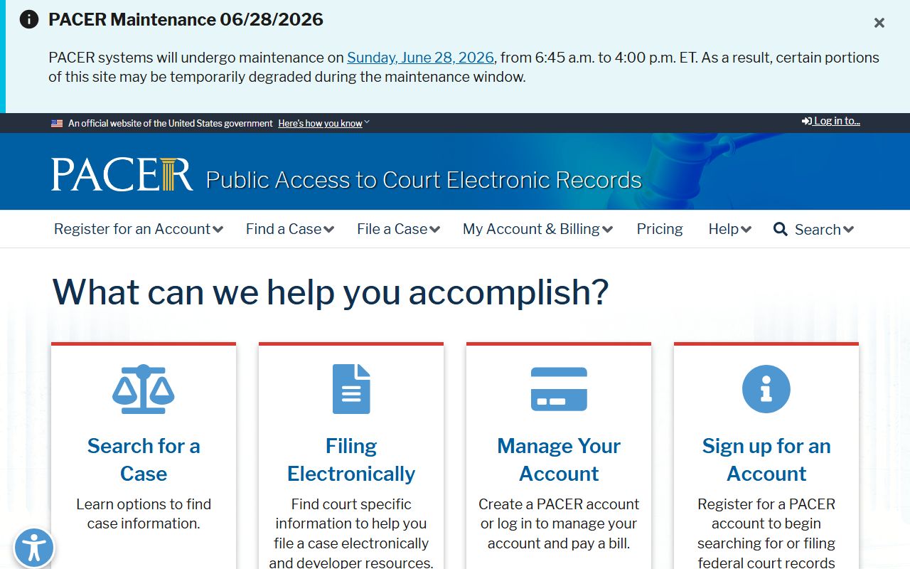 St. Louis County District Court federal PACER records