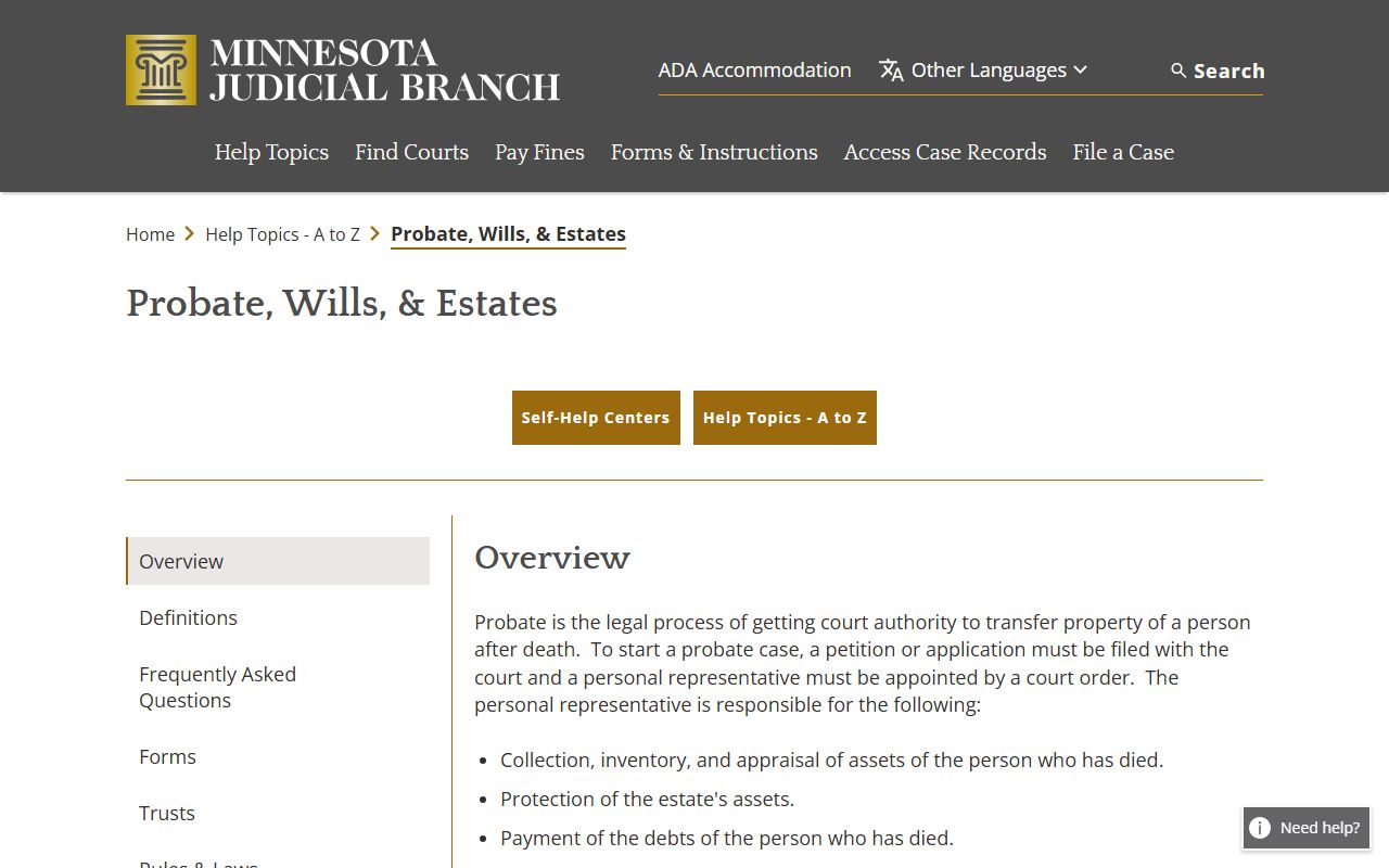St. Louis County probate records Minnesota probate wills and estates help topic