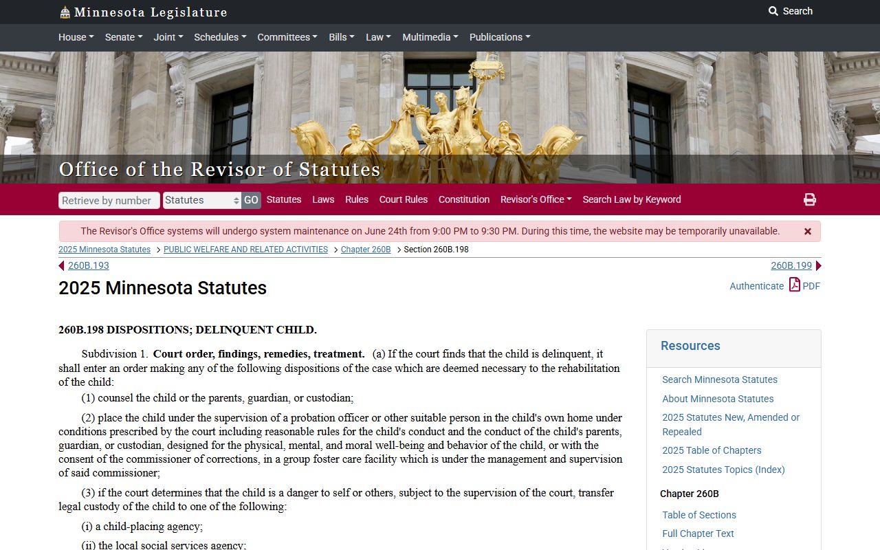 Minnesota juvenile disposition and record restriction rules